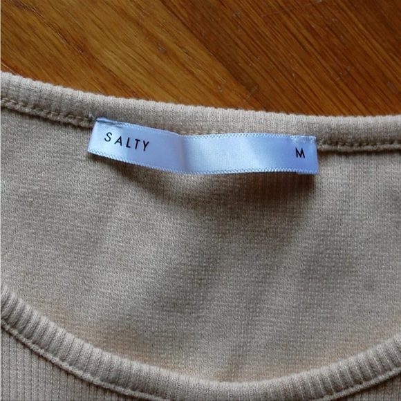 Salty Cream Beige Bodycon Wiggle tank Ribbed Maxi Dress - Picture 3 of 6